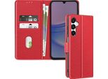 Avizar, Custodia In Ecopelle Con Funzione Di Supporto Per Samsung Galaxy A16, Rosso