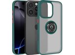Avizar, Custodia Per Cellulare Per Apple Iphone 16 Pro Anello In Metallo, Supporto Per Video, Verde