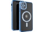 Avizar, Custodia Diamantata Per Iphone 11 - Protezione Magsafe Con Bordo In Strass, Blu Chiaro