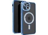 Avizar, Custodia Diamantata Per Iphone 15 - Protezione Magsafe Con Bordo In Strass, Blu Chiaro