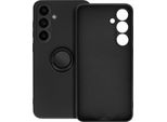 Avizar, Custodia Soft Touch Con Supporto Ad Anello Per Samsung Galaxy S24 Fe, Nero