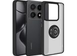 Avizar, Custodia Per Cellulare Per Xiaomi 14T Anello In Metallo, Supporto Video, Nero
