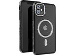 Avizar, Custodia Diamantata Per Iphone 11 - Protezione Magsafe Con Bordo In Strass, Nero