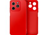 Avizar, Custodia Per Cellulare In Silicone Semirigido E Morbido Al Tatto Per Realme C61, Rosso