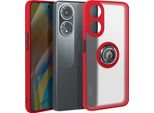 Avizar, Custodia Per Cellulare Per Oppo A58 Anello In Metallo, Supporto Video, Rosso