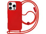 Avizar, Custodia Semirigida A Catena Soft Touch Per Apple Iphone 16 Pro Max, Rosso