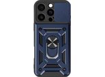 Mayaxess, Custodia Protettiva Per Apple Iphone 16 Pro Max Cover Fotocamera Con Supporto Ad Anello, Blu Scuro