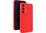 Avizar, Custodia In Silicone Softglow Per Samsung Galaxy S24 Fe, Fotocamera Protetta, Rosso