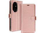 Mayaxess, Honor 200 Custodia A Portafoglio Funzione Stand Con Cinturino, Oro Rosa