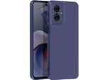 Avizar, Cover Soft Touch In Silicone Motorola Moto G55, Retro Opaco, Blu Scuro