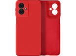 Avizar, Custodia In Silicone Semirigido Soft Touch Per Motorola Moto G55, Rosso