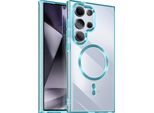 Avizar, Custodia Magsafe Per Samsung Galaxy S24 Ultra Cristal Colour, Blu