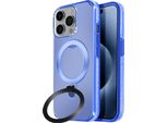 Avizar, Custodia Magsafe Per Apple Iphone 15 Pro Antiurto Con Supporto Pieghevole, Blu