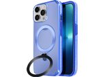 Avizar, Custodia Magsafe Per Apple Iphone 13 Pro Antiurto Con Supporto Pieghevole, Blu