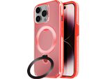Avizar, Custodia Magsafe Per Apple Iphone 14 Pro Antiurto Con Supporto Pieghevole, Rosso