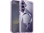 Avizar, Custodia Magsafe Per Samsung Galaxy S24 Plus / S25 Plus Colore Cristallo, Viola