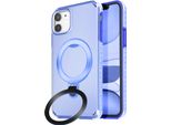 Avizar, Custodia Magsafe Per Apple Iphone 11 Antiurto Con Supporto Pieghevole, Blu