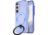 Avizar, Custodia Magsafe Per Samsung Galaxy S24 / S25 Antiurto Con Supporto Pieghevole, Blu