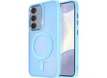 Avizar, Custodia Magsafe Per Samsung Galaxy S24 Plus / S25 Plus Frost Colour, Blu Chiaro
