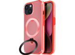 Avizar, Custodia Magsafe Per Apple Iphone 13 / 14 Antiurto Con Supporto Pieghevole, Rosso