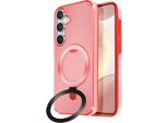 Avizar, Custodia Magsafe Per Samsung Galaxy S24 / S25 Antiurto Con Supporto Pieghevole, Rosso