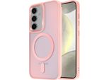 Avizar, Custodia Magsafe Per Samsung Galaxy S24 Plus / S25 Plus Frost Colour, Rosa
