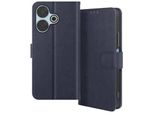 Avizar, Custodia In Pelle Finta Con Funzione Di Supporto Xiaomi Redmi 13, Blu Scuro