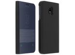 Avizar, Custodia Protettiva Flip Clear View Con Effetto Specchio Per Samsung Galaxy J3 2017, Nero