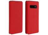 Custodia In Ecopelle Flip Classic Edition Per Samsung Galaxy S10 - Rosso