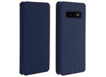 Avizar, Custodia In Ecopelle Flip Classic Edition Per Samsung Galaxy S10, Blu Scuro