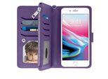 Custodia Flip Per Apple Iphone 6Plus/6S Plus/7Plus/8Plus Con Cover Rimovibile - Viola