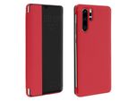 Flip Cover Con Finestra Smart View Per Huawei P30 Pro - Rosso