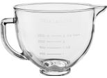Kitchenaid 5KSM5GB Ciotola In Vetro Trasparente Da 4,8 Litri Con Manico + Coperchio In Silicone