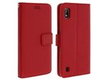 Samsung Galaxy A10 Flip Cover Con Slot Per Schede E Funzione Stand - Rosso