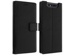 Avizar, Samsung Galaxy A80 Flip Cover Con Slot Per Schede E Funzione Stand, Nero
