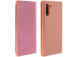 Samsung Galaxy Note 10 Flip Cover Con Effetto Specchio E Funzione Stand - Oro Rosa