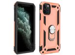 Custodia Ibrida Per Cellulare Con Supporto Ad Anello Per Apple Iphone 11 Pro Max - Oro Rosa