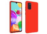 Custodia Semirigida In Silicone Per Cellulare Samsung Galaxy A41, Soft Touch - Rosso