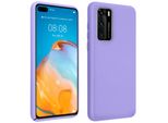 Custodia Semirigida In Silicone Per Cellulare Huawei P40, Soft Touch - Viola