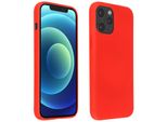 Custodia Semirigida In Silicone Per Cellulare Apple Iphone 12 Pro Max, Soft Touch - Rosso