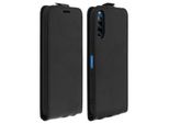 Avizar, Custodia Verticale A Ribalta Per Sony Xperia L4, Con Portacarte, Nero