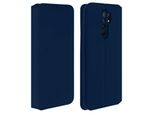 Avizar, Cover In Pelle Finta Classic Edition Xiaomi Redmi 9, Blu Scuro