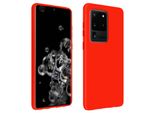Custodia Semirigida In Silicone Per Cellulare Samsung Galaxy S20 Ultra, Soft Touch - Rosso