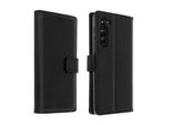 Avizar, Flip Cover Per Motorola Edge Con Slot Per Schede E Funzione Stand, Nero