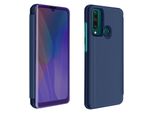Huawei Y6P View Cover Con Effetto Specchio E Funzione Stand - Viola