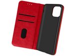 Custodia In Pelle Finta Con Funzione Di Supporto Per Apple Iphone 13 Pro Max - Rosso