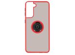 Custodia Ibrida Per Cellulare Con Supporto Ad Anello Per Samsung Galaxy S21 - Rosso