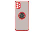 Custodia Ibrida Per Cellulare Con Supporto Ad Anello Per Samsung Galaxy A32 5G - Rosso