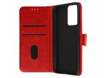 Custodia In Pelle Finta Con Funzione Di Supporto Per Oppo Find X5 Lite - Rosso