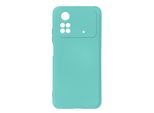 Custodia Semirigida In Silicone Per Xiaomi Poco M4 Pro 4G, Soft Touch - Blu Turchese